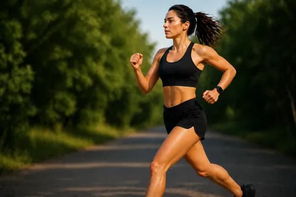 female running outdoors 